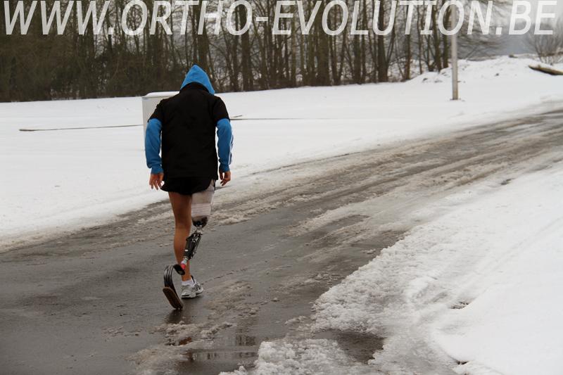 course sous la neige